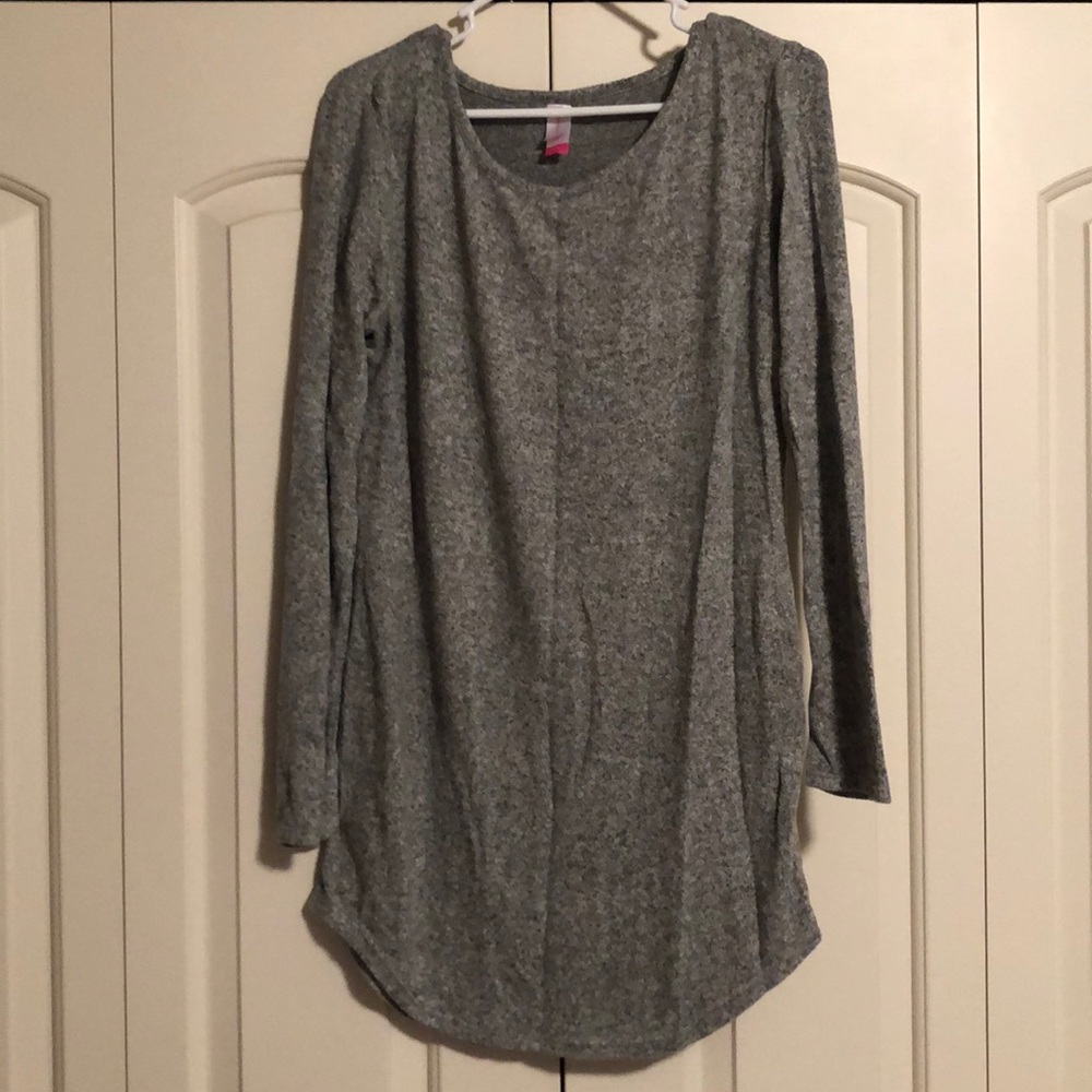 Scoop Neck Fleece Sweater Dress
